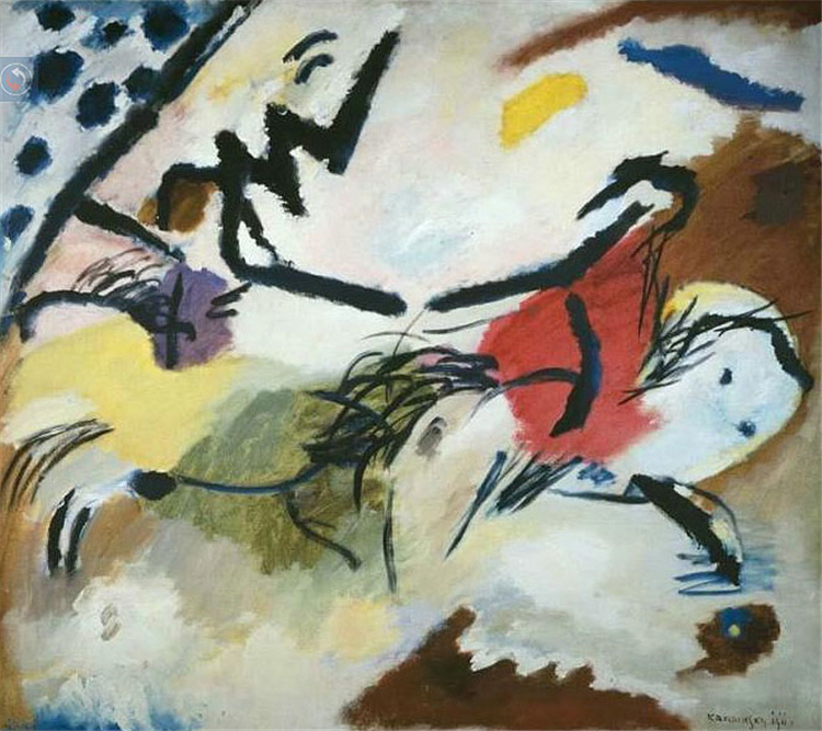 Improvisation 20 Two Horses 1911 Kandinsky Oil Painting